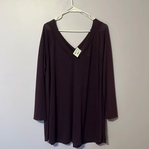 Purple v neck top